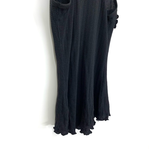 Free People Black Flower Applique Embroidered Berlin Muscle Tank Top Size XS - Picture 9 of 15